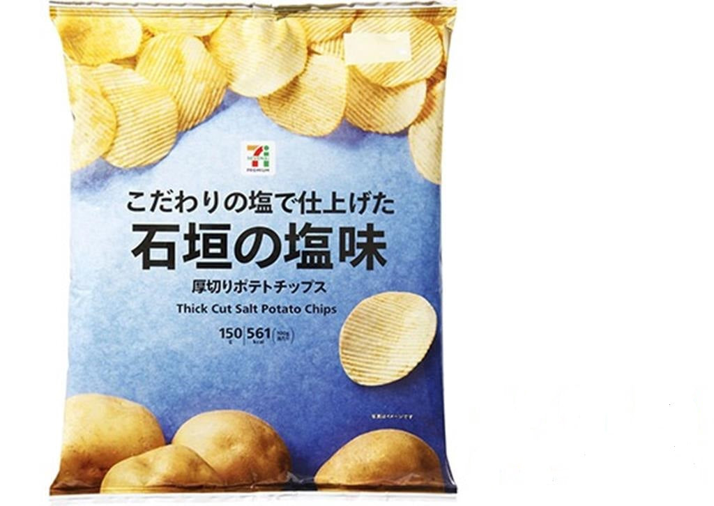 日本 7-11石垣鹽味 厚切薯片 150g Ishigaki salty thick cut potato chips 150g