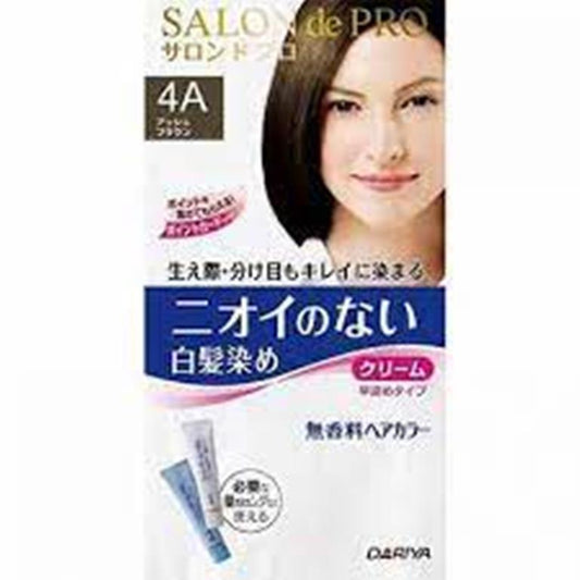 Salon de Pro 白髮專用 泡沫染髮 4A 灰棕色 / Salon de Pro Fragrance-free hair color Early dyeing cream No.4A